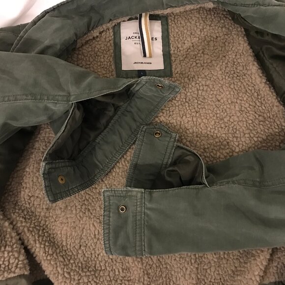 Jack & Jones JORO Military Jacket - Sherpa Lining– Size L - Picture 11 of 12